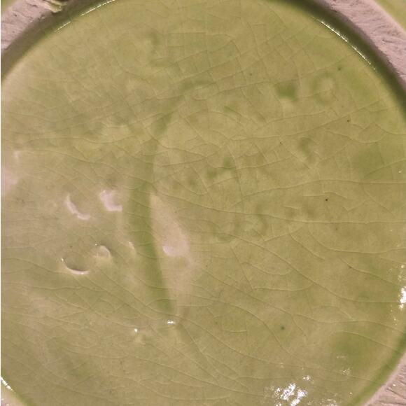 Frank Moreno Mid Century Rare Bowl Planter Pottery Drip Glaze Lime Green 10” - Picture 5 of 7